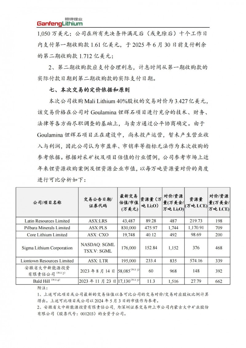 赣锋锂业：拟为合营公司Mt Marion Lithium提供不超1.5亿澳元财务资助|界面新闻 · 快讯